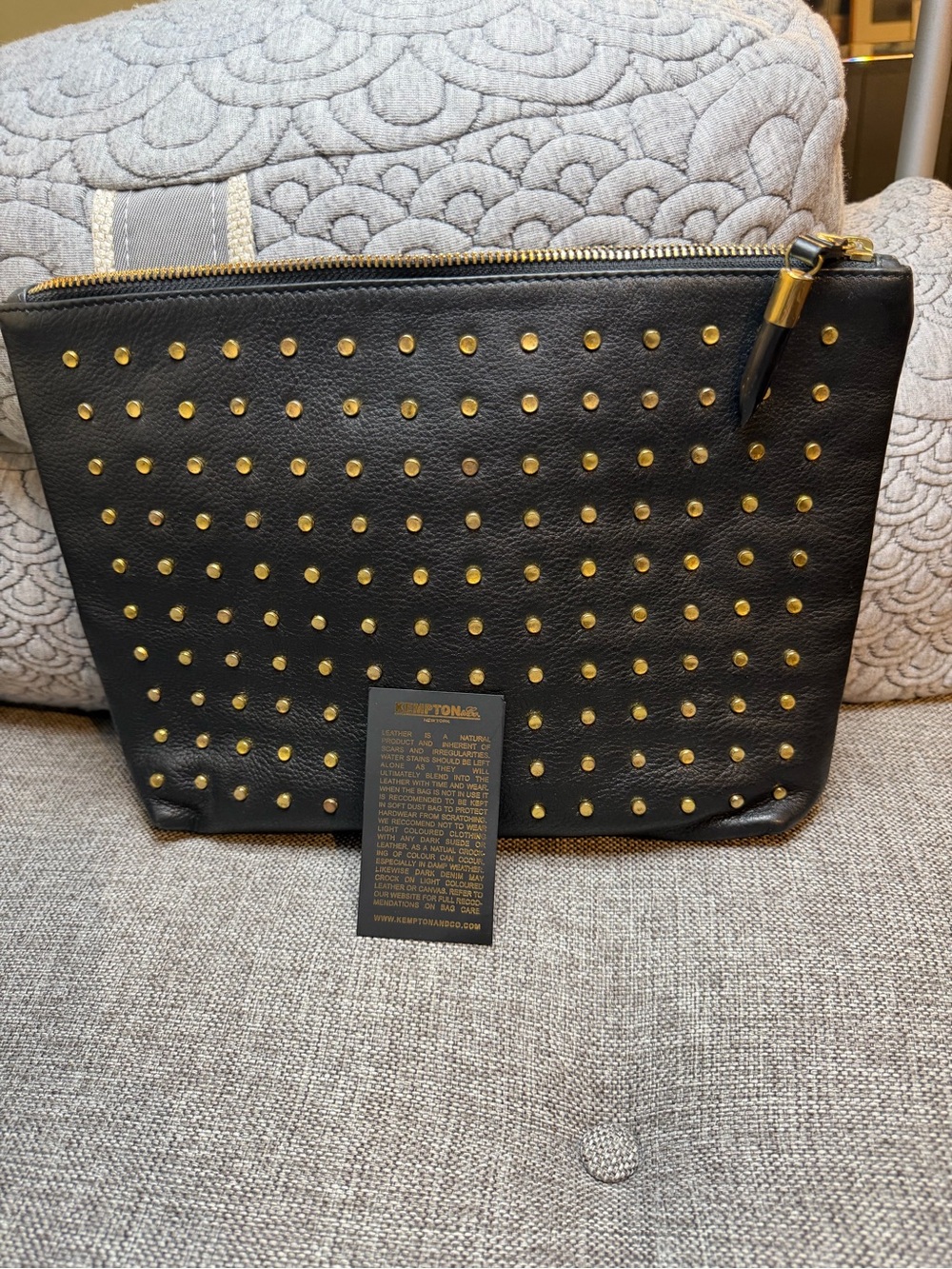 Kempton & Co Studded Leather Bag